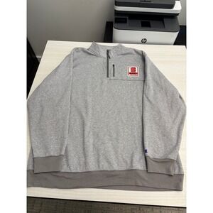 Champion NC State Wolfpack 1/4 Zip Pullover Gray Fleece Jacket Men's 2XL